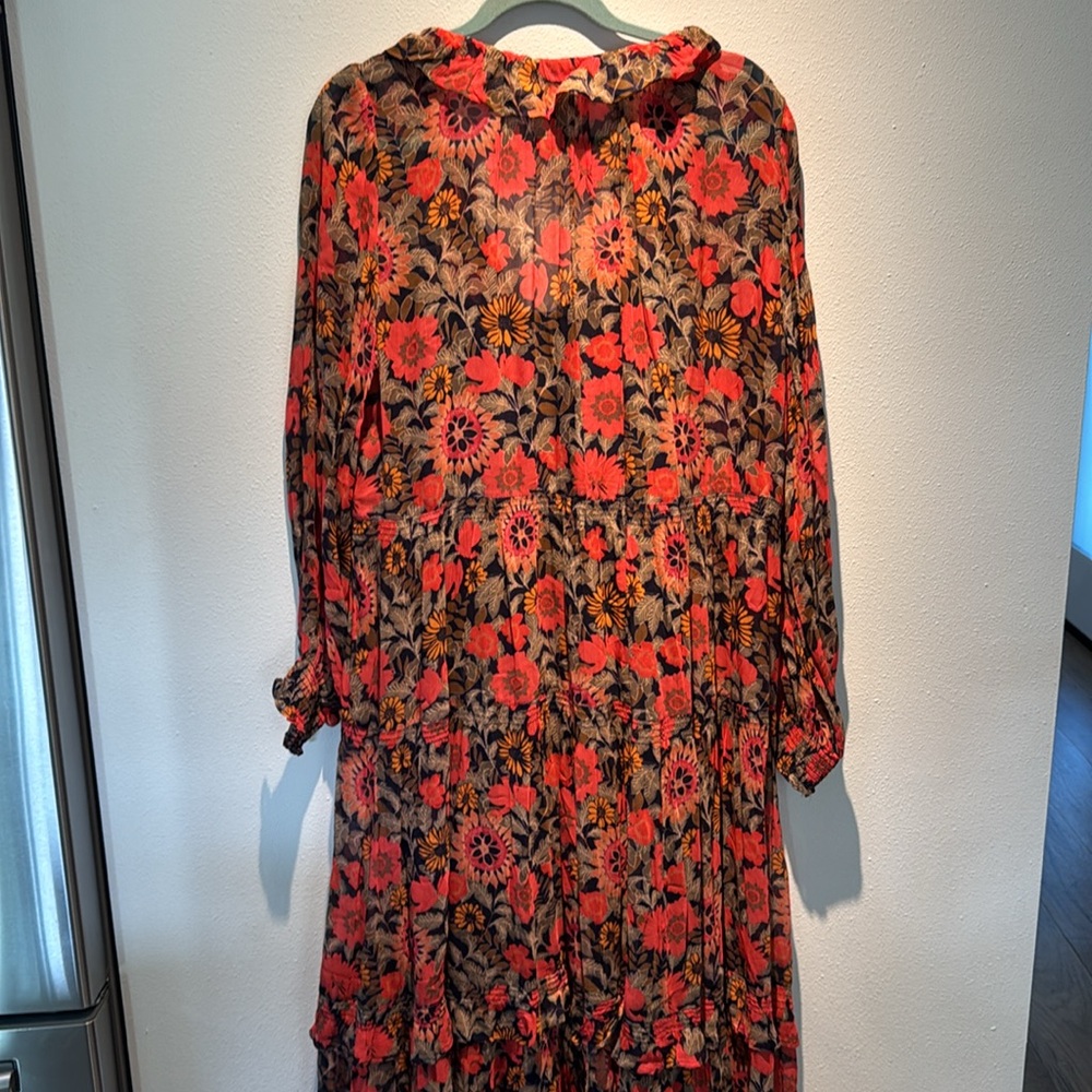 Boden Floral Long Sleeve Maxi Dress size XL - Picture 4 of 5